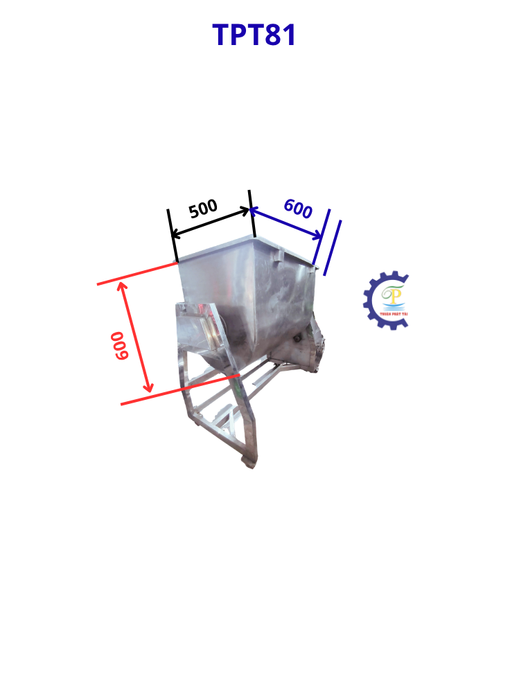 Máy trộn chữ U 200kg/mẻ TPT81 2 Máy trộn chữ U 200kg/mẻ TPT81 - Ảnh 2