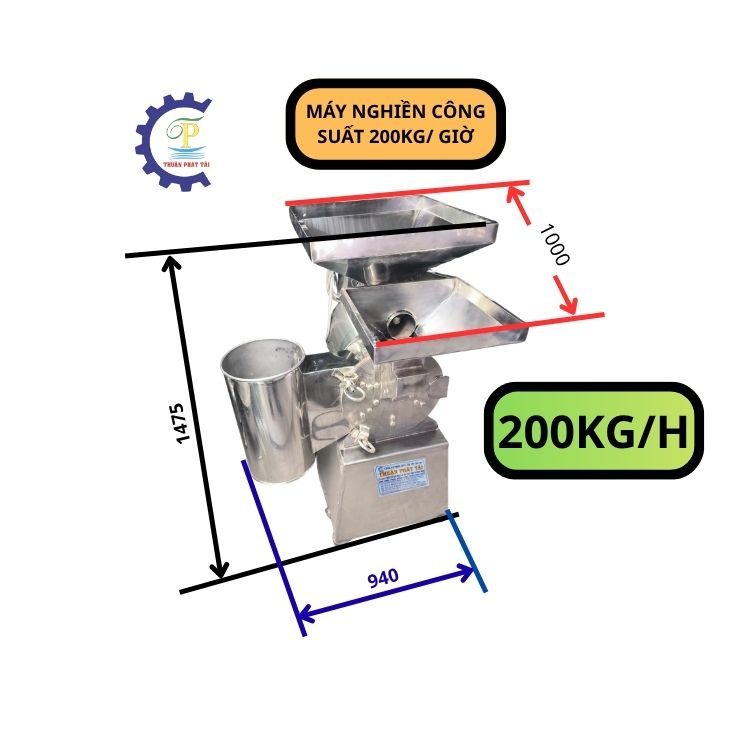 Máy nghiền siêu mịn công nghiệp công suất 200kg/h TPT64